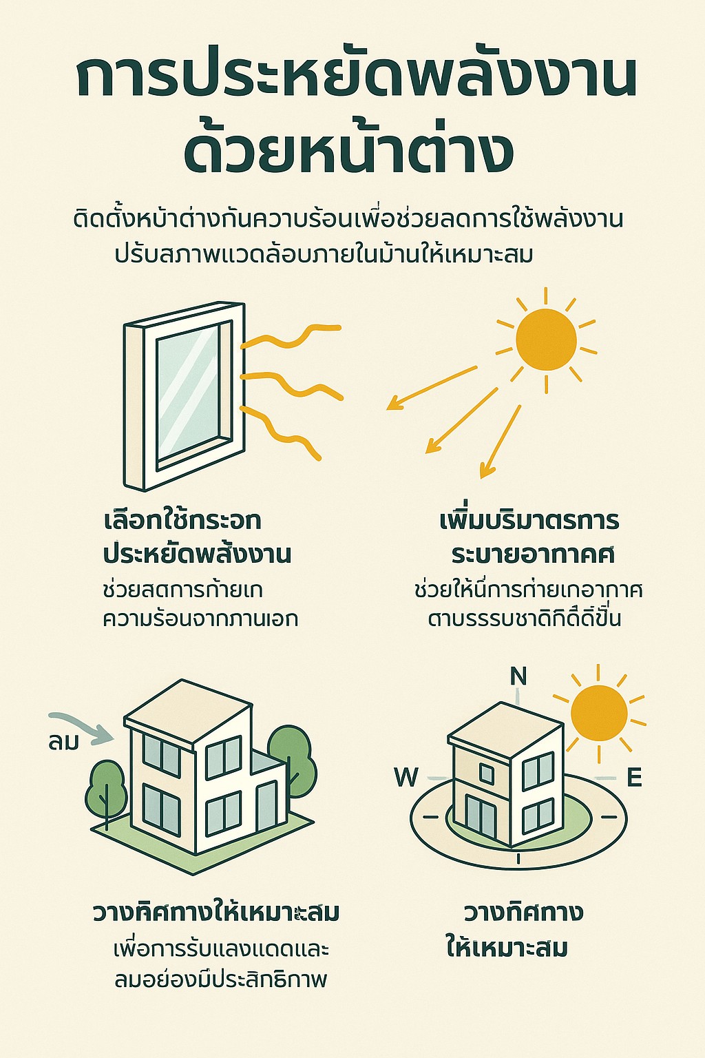 หน้าต่างกับการประหยัดพลังงาน – เคล็ดลับทำบ้านเย็น ลดค่าไฟ