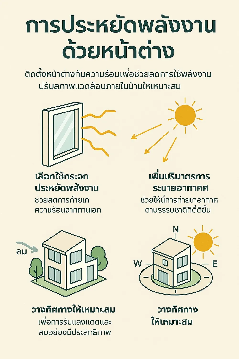 หน้าต่างกับการประหยัดพลังงาน – เคล็ดลับทำบ้านเย็น ลดค่าไฟ